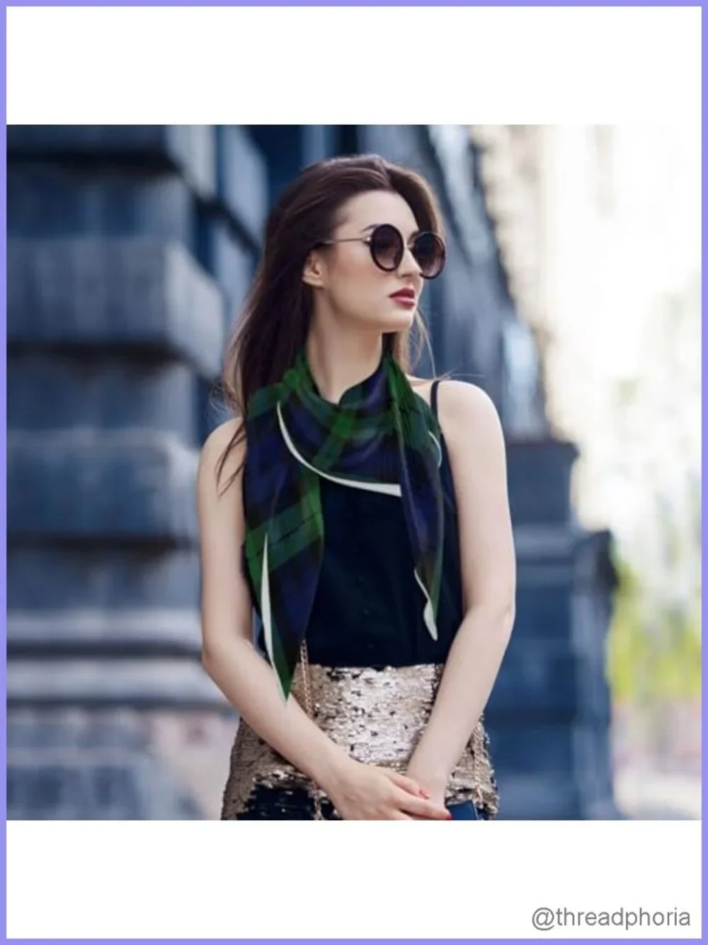 Silk Scarf Women Square Neckerchief Head Scarf Sleep Wrap Multi-functional
